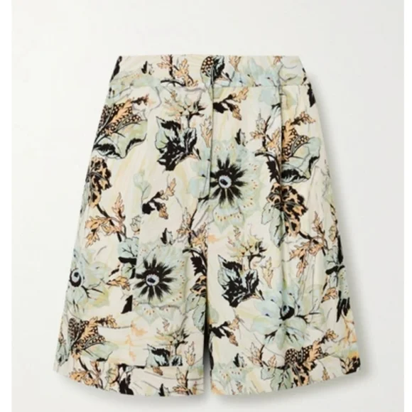 NWT Diane Von Furstenberg DVF Nathalie Floral Print Crepe Shorts Bermuda SZ 2 - Picture 10 of 11